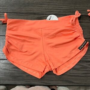 NWT Yogabela Victoria Side String Shorts Women's coral/ Orange Shorts